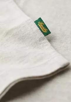 Футболка с принтом ESSENTIAL RETRO STRIPED Superdry, светло-серый