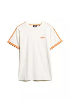 Футболка с принтом ESSENTIAL RETRO STRIPED Superdry, цвет White Denim