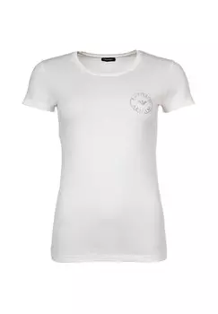 Футболка с принтом Essential Studs Logo Rundhals Stretch Emporio Armani, цвет creme