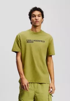 Футболка с принтом ESSENTIAL TEE Karl Lagerfeld Jeans, зеленый