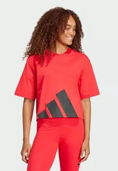 Футболка с принтом ESSENTIALS BIG LOGO FRIEND adidas Sportswear, красный