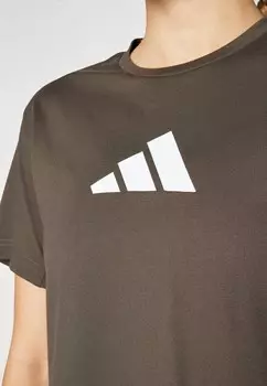 Футболка с принтом ESSENTIALS BIG PERFORMANCE adidas Performance, оливковый