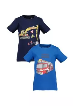 Футболка с принтом ESSENTIALS Blue Seven, мультиколор