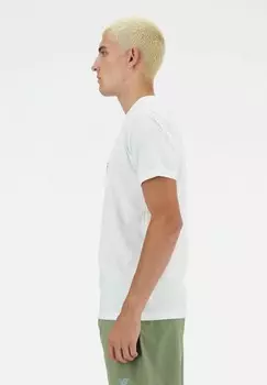 Футболка с принтом ESSENTIALS HEATHERTECH GRAPHIC New Balance, белый