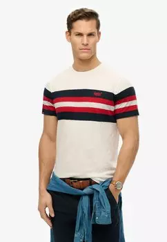 Футболка с принтом ESSENTIALS STRIPE Superdry, белый