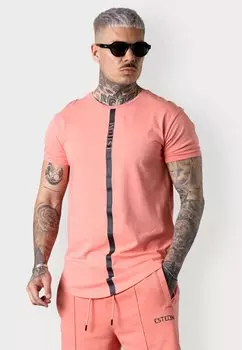 Футболка с принтом ESTEEM, коралловый