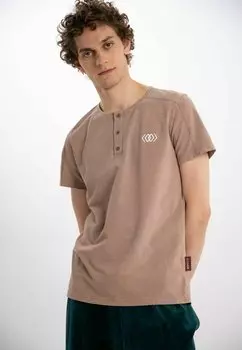 Футболка с принтом ET NOS, бежевый