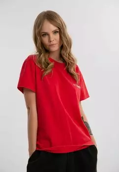 Футболка с принтом ET NOS, красный