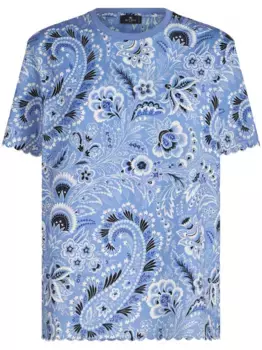 Футболка с принтом ETRO, синий