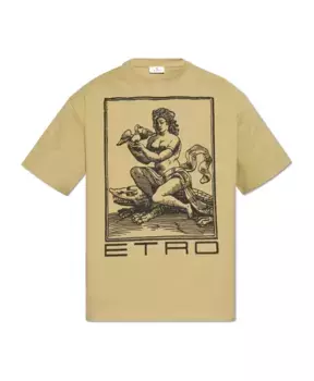 Футболка с принтом Etro, зеленый