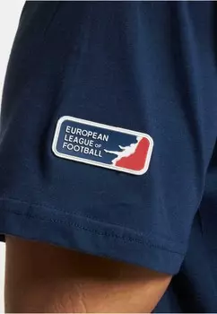 Футболка с принтом EUROPEAN LEAGUE OF FOOTBALL FEHRVR ENTHRONERS DEF, синий