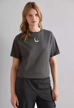 Футболка с принтом Even&Odd, черный