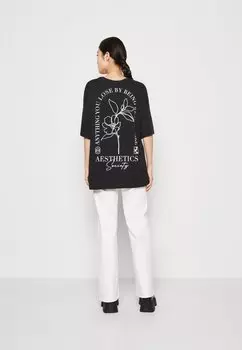 Футболка с принтом Even&Odd, черный