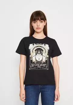 Футболка с принтом Even&Odd, черный
