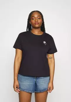 Футболка с принтом Even&Odd, черный