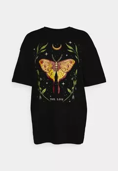 Футболка с принтом Even&Odd, черный