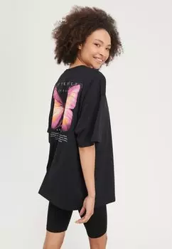 Футболка с принтом Even&Odd, черный