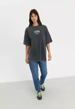 Футболка с принтом Even&Odd, черный