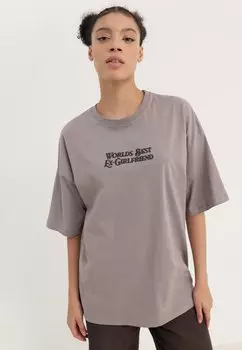 Футболка с принтом Even&Odd, цвет grey