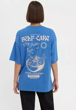 Футболка с принтом Even&Odd, синий