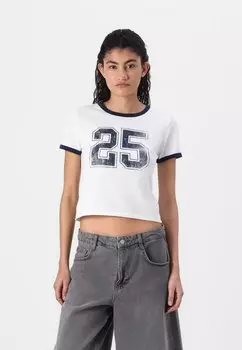 Футболка с принтом EVERYDAY FITTED CREW GAP, черный