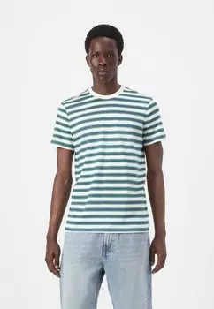 Футболка с принтом EVERYDAY SOFT CREW NOVELTY STRIPE GAP, черный