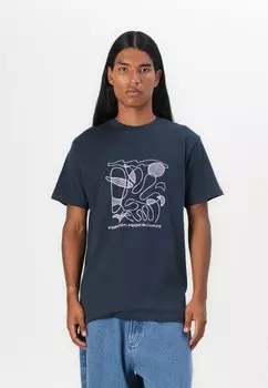 Футболка с принтом EVO ABSTRACT UNISEX Quiksilver, темно-синий