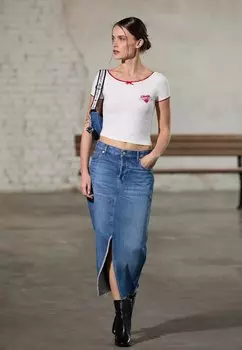 Футболка с принтом EXCLUSIVE GIRL BABY TEE Tommy Jeans, кремовый