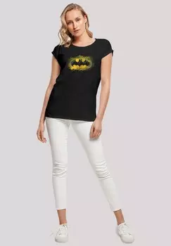 Футболка с принтом EXTENDED SHOULDER DC COMICS BATMAN SPRAY LOGO F4NT4STIC, черный