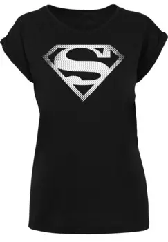 Футболка с принтом EXTENDED SHOULDER DC COMICS SUPERMAN SPOT LOGO F4NT4STIC, черный
