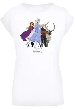 Футболка с принтом EXTENDED SHOULDER DISNEY FROZEN GRUPP F4NT4STIC, белый