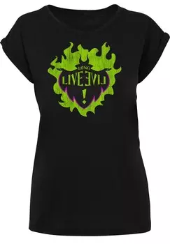 Футболка с принтом EXTENDED SHOULDER DISNEY THE DESCENDENTS MALEFICENT F4NT4STIC, черный