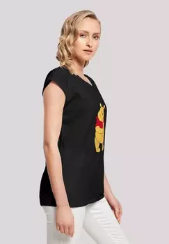 Футболка с принтом EXTENDED SHOULDER DISNEY WINNIE THE POOH CLASSIC F4NT4STIC, черный