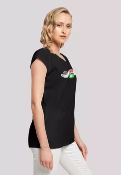 Футболка с принтом EXTENDED SHOULDER 'FRIENDS TV SERIE CENTRAL PERK F4NT4STIC, черный
