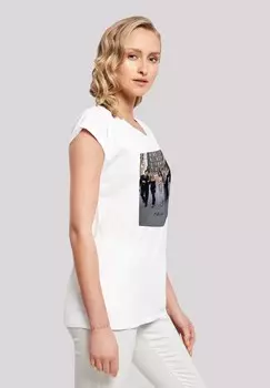 Футболка с принтом EXTENDED SHOULDER 'FRIENDS TV SERIE CHAMPAGNE AND FLOWER F4NT4STIC, белый
