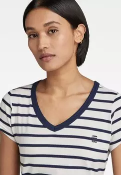 Футболка с принтом EYBEN STRIPE SLIM SHORT SLEEVE G-STAR, белый