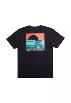 Футболка с принтом EYE ON HORIZON Quiksilver, черный