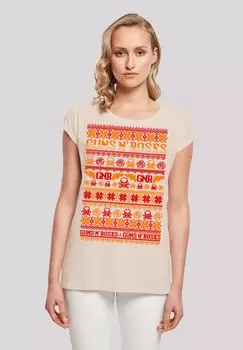 Футболка с принтом F4NT4STIC, песочный