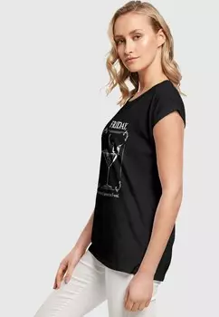 Футболка с принтом F WORD EXTENDED SHOULDER Mister Tee, черный