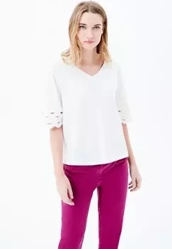 Футболка с принтом FABIO Caroll, слоновая кость