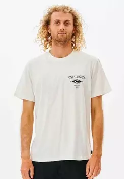 Футболка с принтом FADE OUT ICON Rip Curl, кремовый
