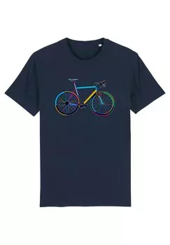 Футболка с принтом FAHRRAD BY NIGHT Watapparel, цвет french navy