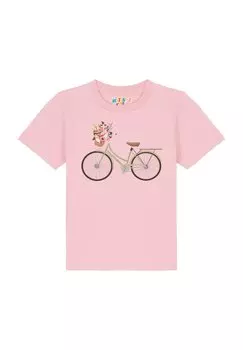 Футболка с принтом FAHRRAD MIT BLUMEN Watapparel, цвет cotton pink