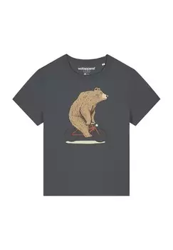 Футболка с принтом FAHRRADBR watapparel, антрацит