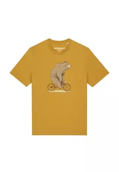 Футболка с принтом FAHRRADBR watapparel, горчично-желтый