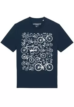 Футболка с принтом FAHRRDER Watapparel, цвет french navy