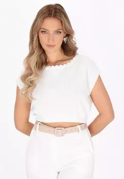 Футболка с принтом faina, белый