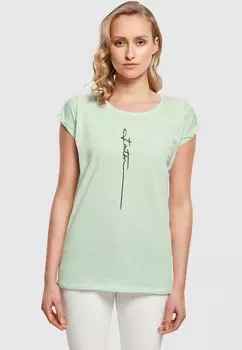 Футболка с принтом FAITH EXTENDED SHOULDER TEE Merchcode, мята