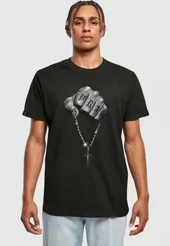 Футболка с принтом FAITH MEETS STRENGTH Mister Tee, черный