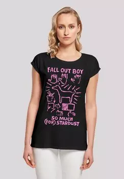 Футболка с принтом FALL OUT DOG SO MUCH STARDUST F4NT4STIC, черный